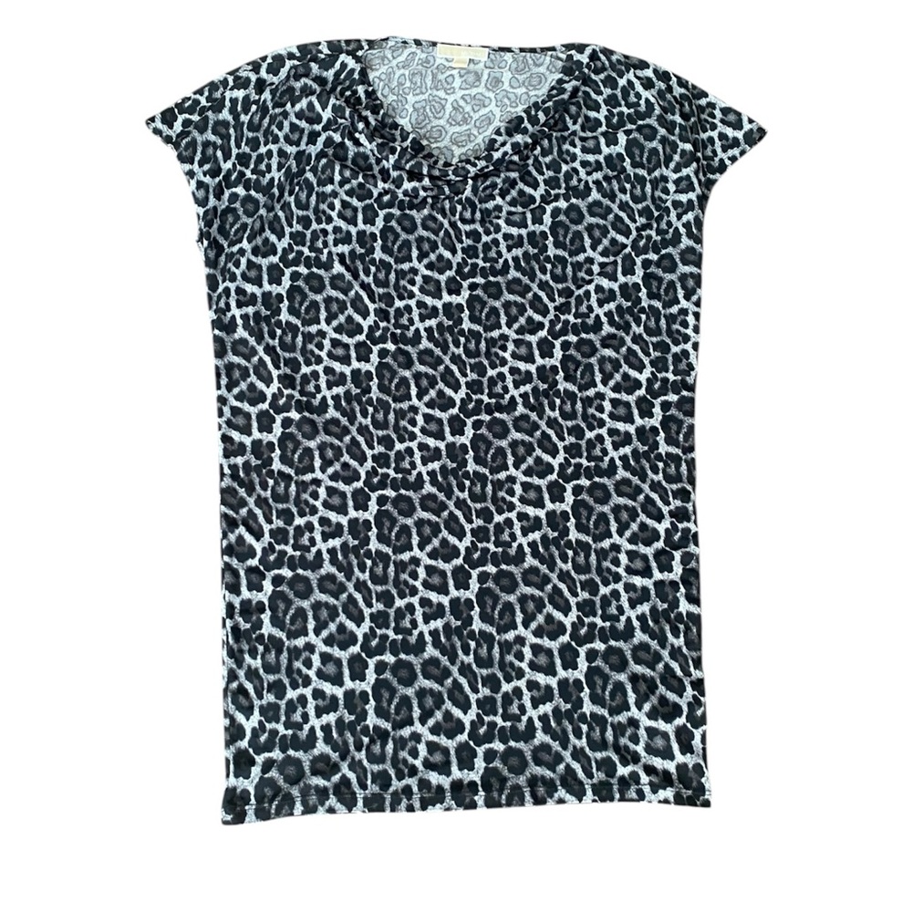 Leopard Print Flowy Scoop Neck Dress